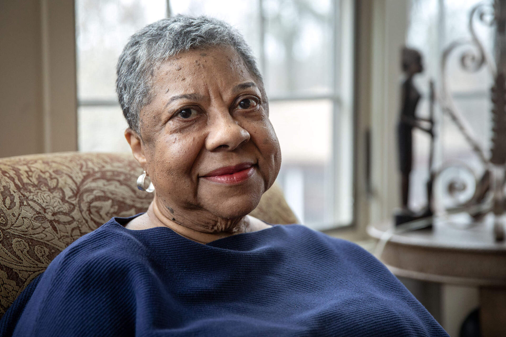 Educator Barbara Fields, at her home in Mattapan. (Robin Lubbock/WBUR)