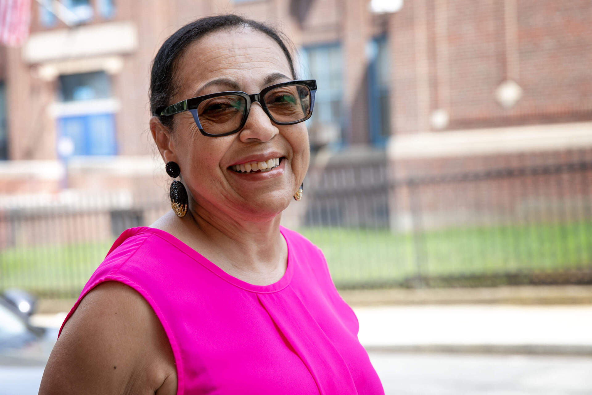 Lyda Peters taught at the Quincy E Dickerman School in Dorchester, starting in 1968. (Robin Lubbock/WBUR)