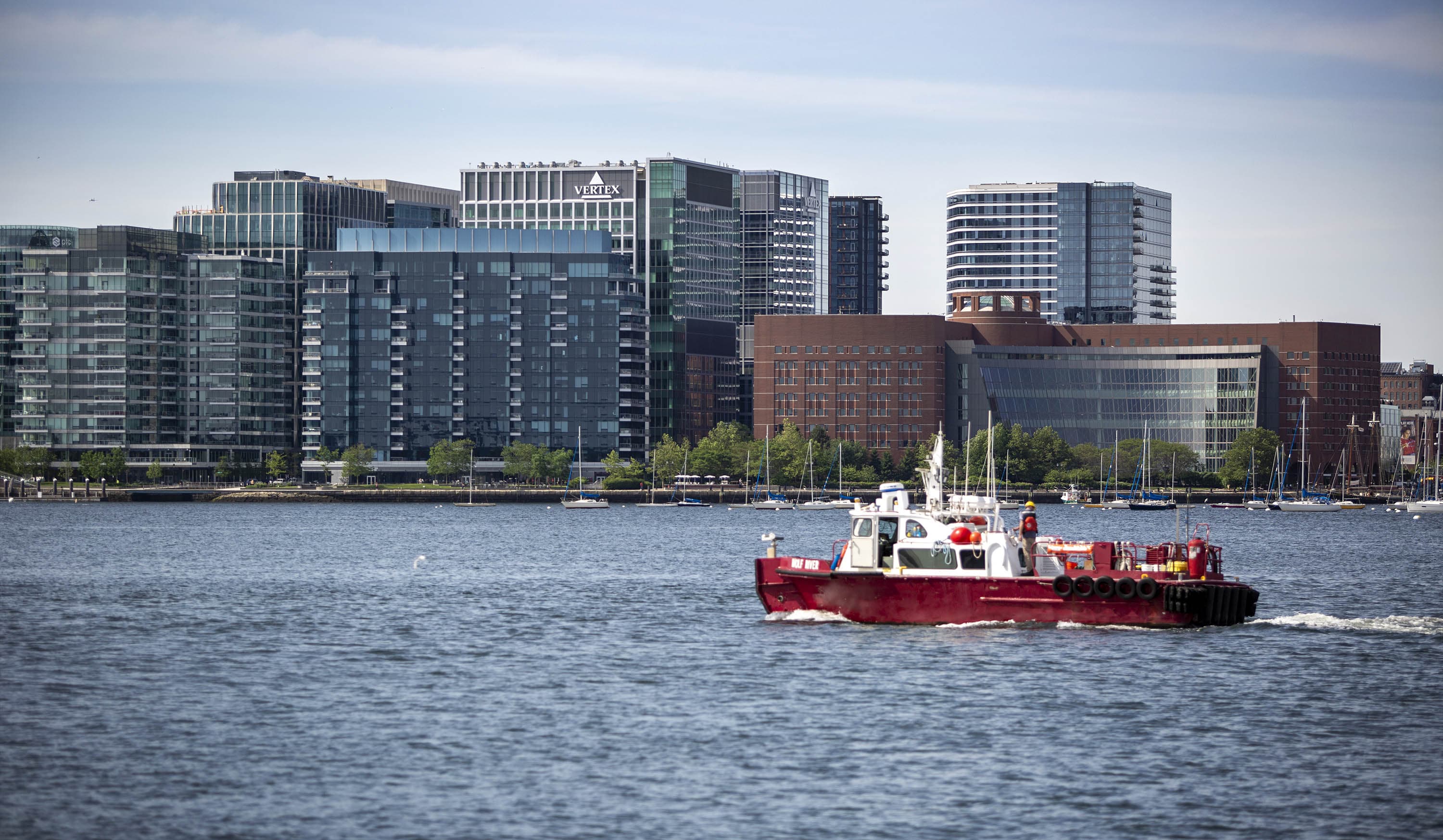 Fan Pier in the Boston Seaport. (Robin Lubbock/WBUR)