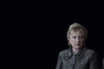 Former Secretary of State Hillary Clinton speaks during the Women in the World Summit at Lincoln Center in New York, Thursday, April 6, 2017. (Mary Altaffer/AP)