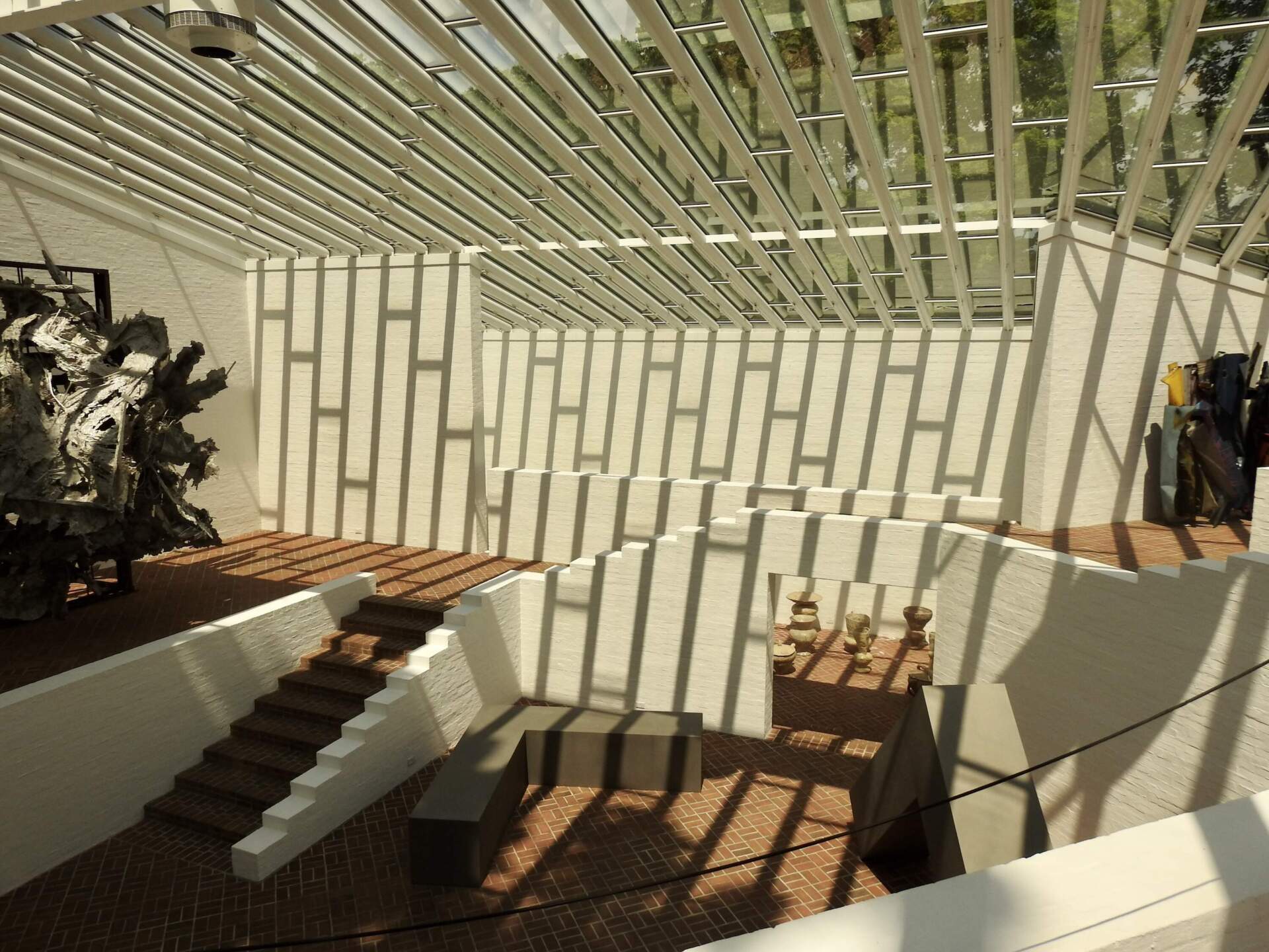 Interior of the sculpture gallery at The Glass House in New Canaan, Conn. (Eda Uzunlar/WSHU)