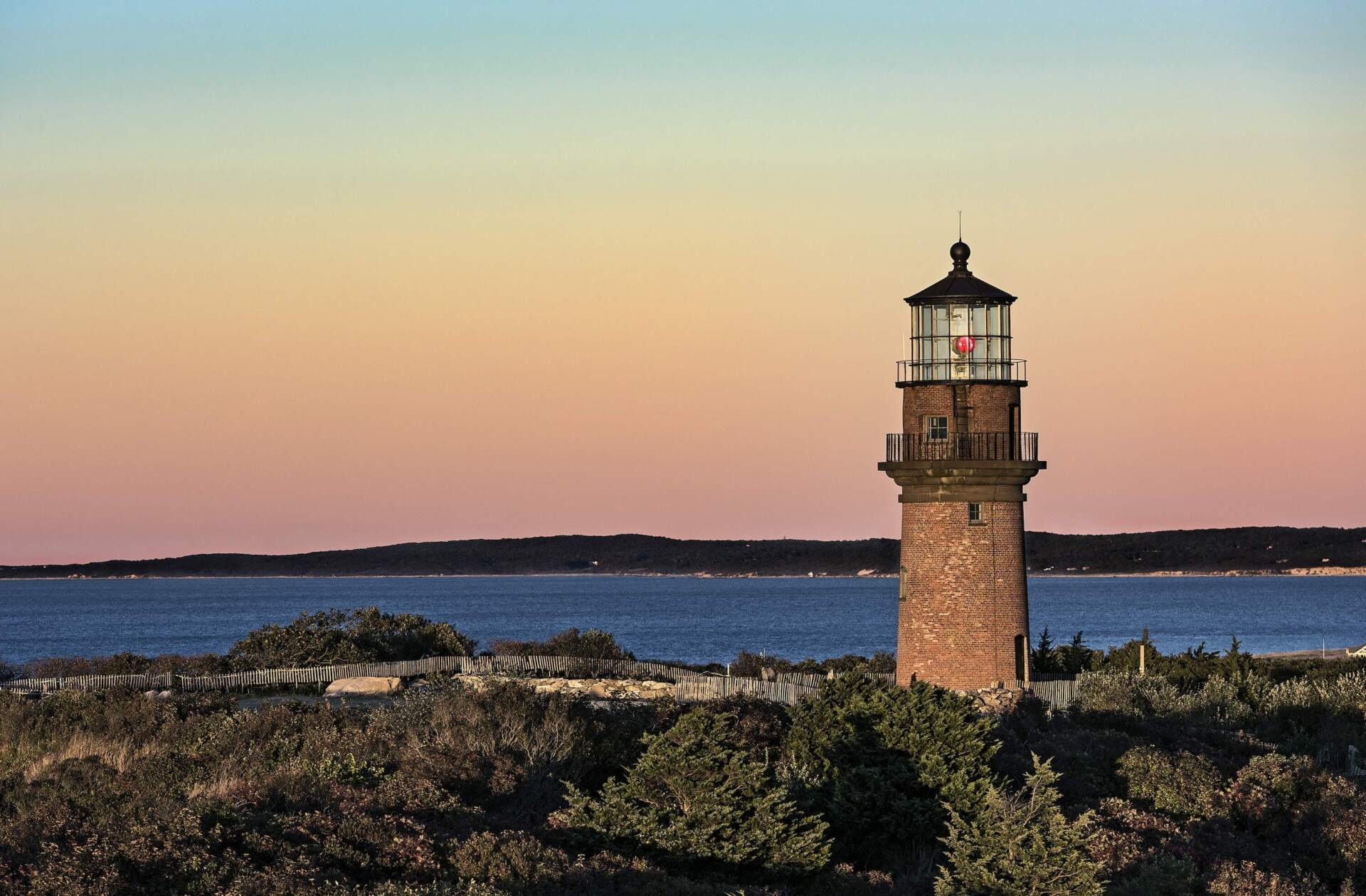 Gay Head Lighthouse on Martha's Vineyard in Aquinnah. (John Greim/LightRocket via Getty Images)