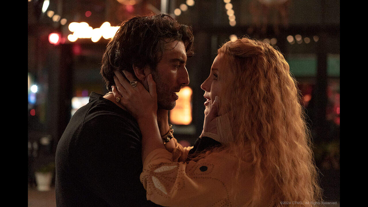 Justin Baldoni and Blake Lively in &quot;It Ends with Us.&quot; (Courtesy Nicole Rivelli/Sony Pictures Entertainment)