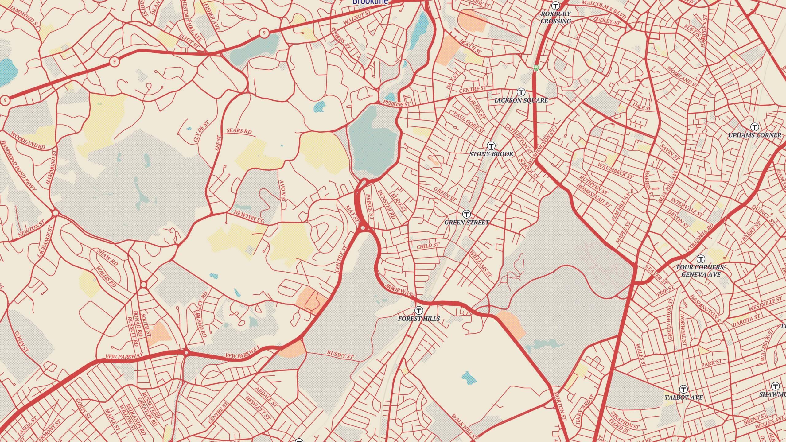 Jamaica Plain (Mapbox)