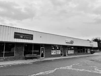 The Guilty Plate Diner is located in a shopping center at the site of a former Video World. It's in the Malletts Bay neighborhood of Colchester. (Courtesy Josh Crane / Vermont Public Radio) 