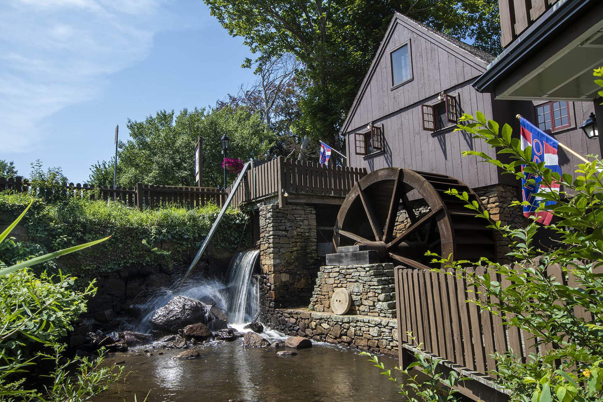 The grist mill at Plimoth Plantation in 2015. (Jesse Costa/WBUR file photo)