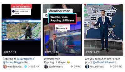 TikTok weather reporters. (TikTok)